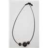 Image 1 : VTG STERLING NECKLACE w/3 STRUNG BEADS