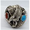 Image 1 : .925 NAVAJO MENS RING EAGLE DESIGN