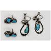 Image 2 : 2-STERLING TURQUOISE EARRINGS