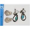 Image 3 : 2-STERLING TURQUOISE EARRINGS