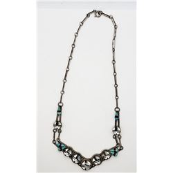 Zuni Sunface God Necklace Sterling Silver