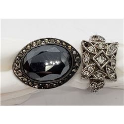 2-.925 STERLING FASHION RINGS