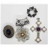 Image 1 : VINTAGE SILVER TONED JEWLERY LOT