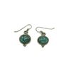 Image 1 : TURQUOISE EARRINGS WITH BLACK WEBBING