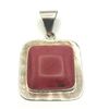 Image 2 : LARGE MEXICO CORAL RED SQR PENDANT