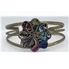 Image 1 : MEXICO STERLING SPLIT SHANK CUFF W/ FLORAL