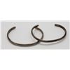 Image 1 : 2-HANDMADE STERLING CUFF BRACELETS