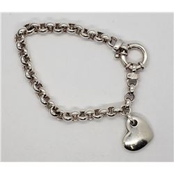 STERLING MILOR ITALY LINKED BRACELET WITH