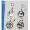 Image 3 : 2-PAIRS OF STERLING DANGLY EARRINGS: (1)MEXICO