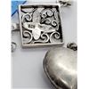 Image 4 : 4-STERLING PENDANTS: (1)MARCASITE HEART LOCKET