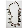 Image 1 : VINTAGE STERLNG BEADED NECKLACE WITH ABILONE