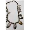 Image 2 : VINTAGE STERLNG BEADED NECKLACE WITH ABILONE