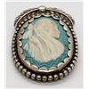 Image 2 : VINTAGE STERLING CAMEO BROOCH