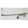 Image 1 : 7 INCH ELCO STERLING CHARM BRACELET WITH