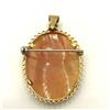 Image 2 : 14K GOLD CAMEO BROOCH PENDANT