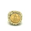 Image 1 : 14K GOLD RING W 1/10 EAGLE SIZE 9.5