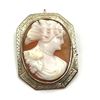 Image 1 : 14K GOLD CAMEO BROOCH / PENDANT