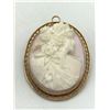 Image 2 : 10K GOLD CAMEO BROOCH/ PENDANT