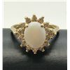 Image 1 : 14K GOLD DIAMOND OPAL RING SIZE 7