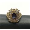 Image 4 : 10K RING WITH PURPLE & CZ STONES