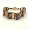 Image 14 : 14K VTG GOLD & TANZANITE BRACELET STUNNING!