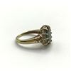 Image 2 : 10K RING W DIAMONDS/ GREEN STONE SIZE 7