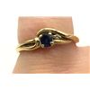Image 2 : 10K GOLD RING BLUE STONE W DIAMOND
