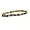 Image 1 : 10K BRACELET W BLUE STONES & DIAMONDS