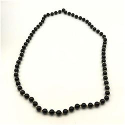 14K GOLD BEADED NECKLACE BLACK/GOLD BEADS