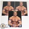 Image 1 : LOT OF 3 WWE WRESTLING LEX LUGER SIGNED 8X10