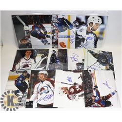LOT OF 14 NHL COLORADO AVALANCHE SIGNED 8X10