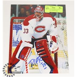 MONTREAL CANADIENS GOALIE PATRICK ROY SIGNED 8X10
