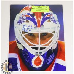 EDMONTON OILERS GRANT FUHR SIGNED 8X10 PHOTO
