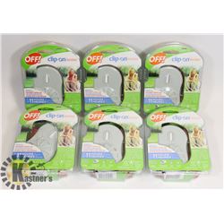 SEALED 6 OFF CLIP ONS. OUTDOORS