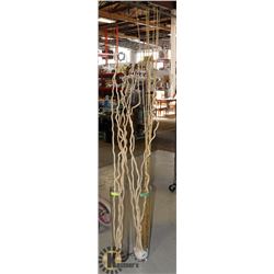 TWO TALL DECORATIVE VASES WITH STICKS