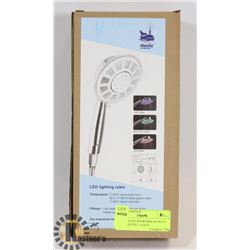 5" DIAMETER SHOWERHEAD WITH  LED LIGHTING, LIGHTS