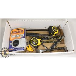 LOT OF FRAMING CARPENTER TOOLS