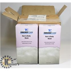 CASE OF 6 RUBBERMAID FOAM HAIR AND BODY WASH