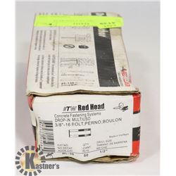 RED HEAD 50PC OF CONCRETE ANCHORS