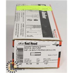 RED HEAD 50PC OF CONCRETE ANCHORS