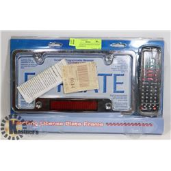 SCROLLING LICENSE PLATE FRAME WITH REMOTE