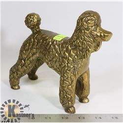 SOLID BRASS POODLE FIGURE 7" X 8"
