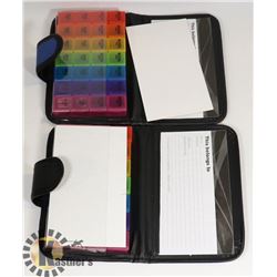 LOT OF 2 NEW WEEKLY PILL ORGANIZER WALLETS