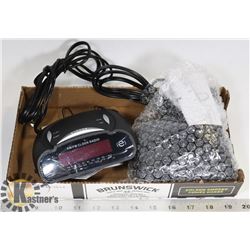 LOT OF 2 NEW AM'FM CLOCK ALARM RADIOS