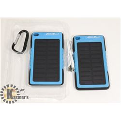 LOT OF 2 EDDIE BAUER SOLAR POWER BANKS 6000MAH