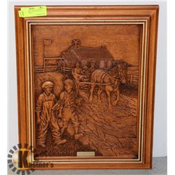 CARVED WOOD " SCHOOL DAYS " BY: KIM MURRAY