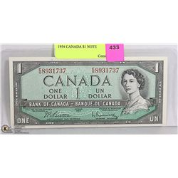 1954 CANADIAN  $1 NOTE