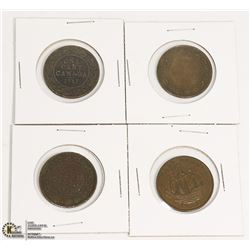 GROUP OF CANADIAN 1956 HALF PENNY & THREE 1917