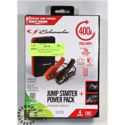 SCHUMACHER JUMP STARTER & POWER PACK, 400 PEAK