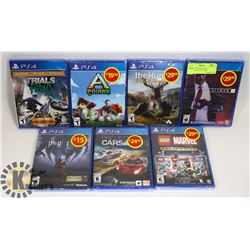 LOT OF 7 NEW PS4 GAMES, INCLUDES PROJECT CARS 2